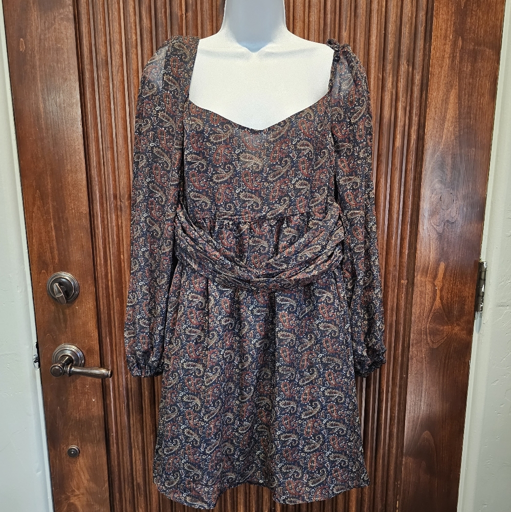 NWT OPT PAISLEY PRINT MINI DRESS